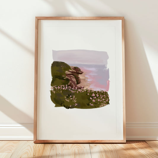 Seaside wildflower digital painting