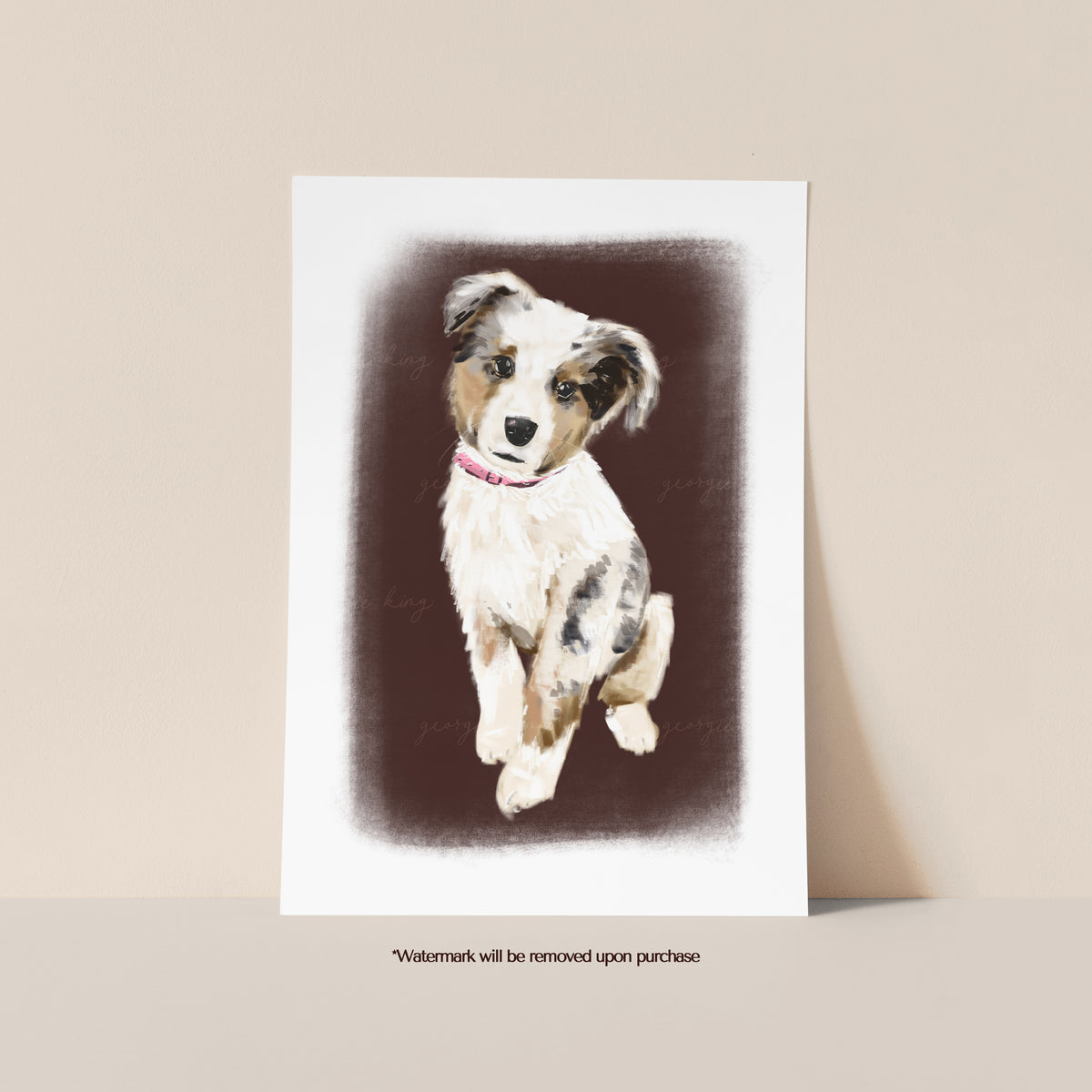 Australian Shepherd Dog Print