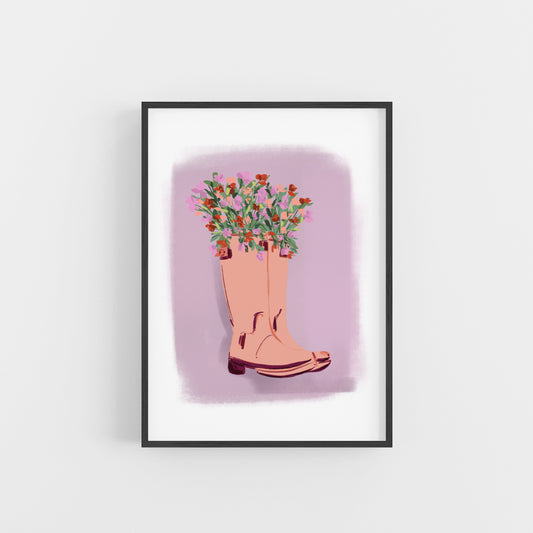 Wellies / Winter Art Print