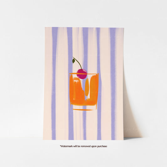 Cocktail Glass Print