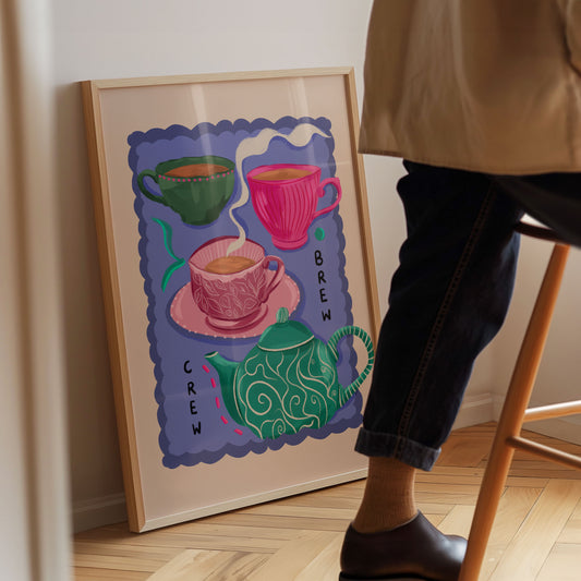 Brew Crew / Kitchen Art Print