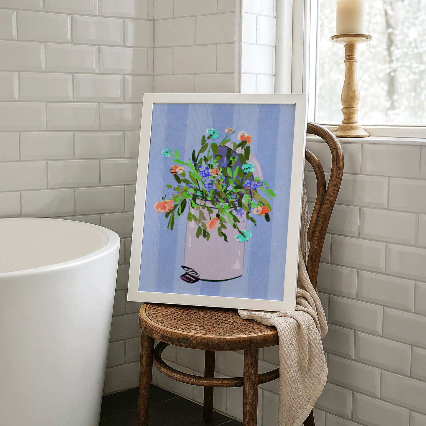 Bathroom Bin / Bathroom Art Print