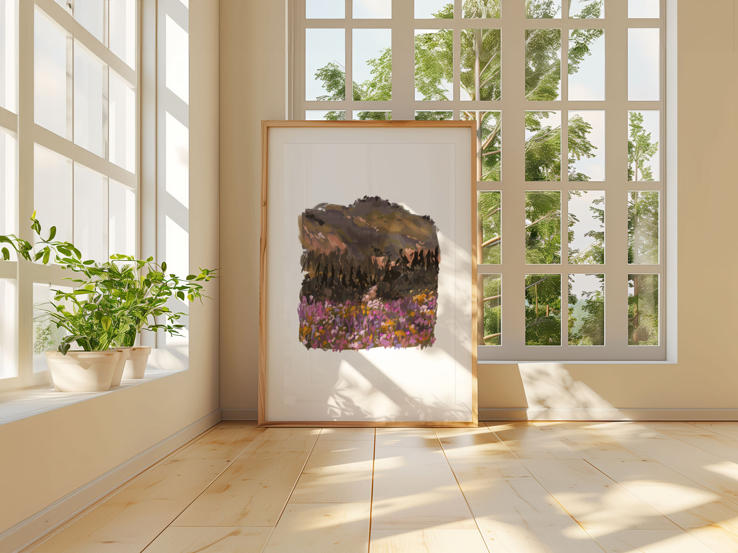 Rich floral wall art for rustic or earthy decor