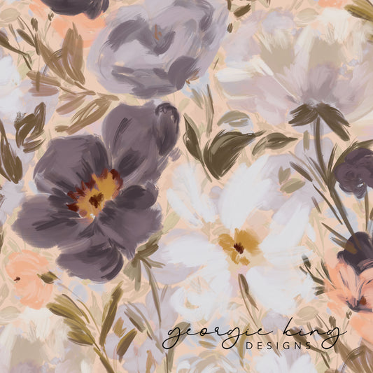 Vintage floral repeatable pattern tile