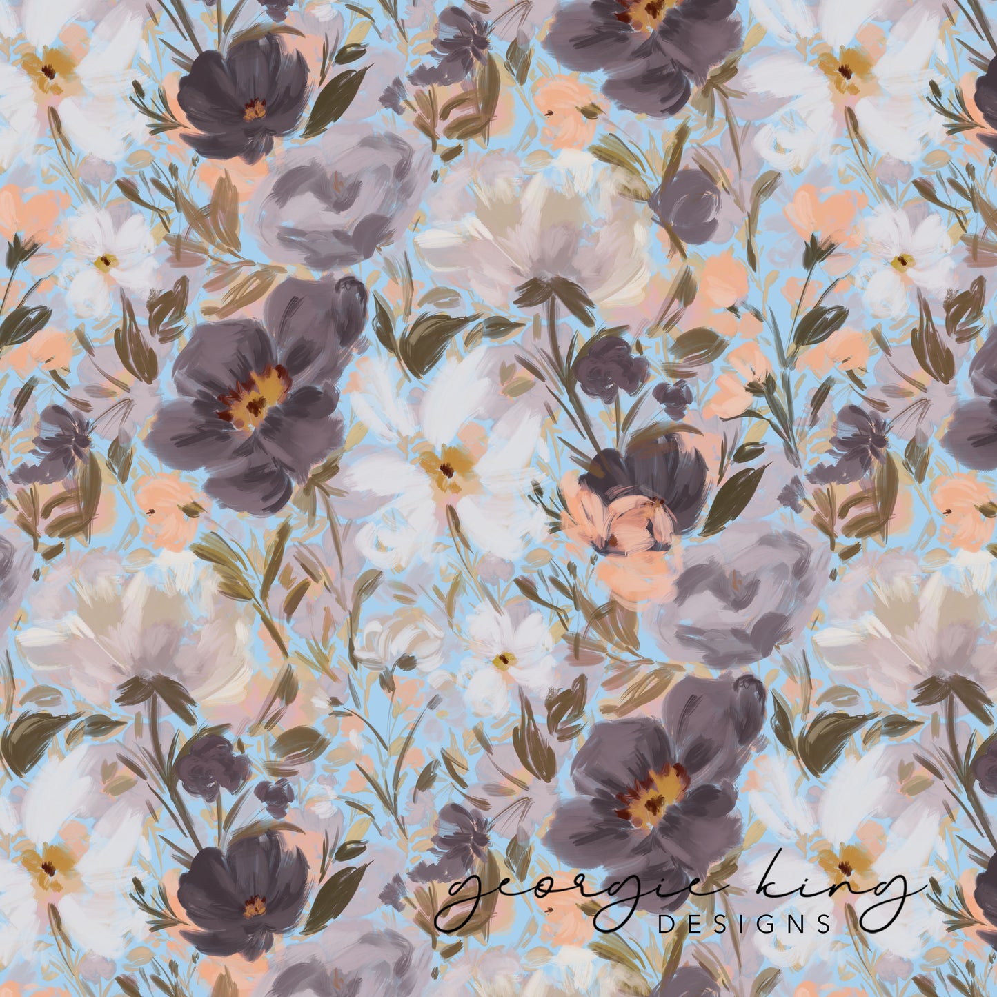 Vintage floral repeatable pattern tile