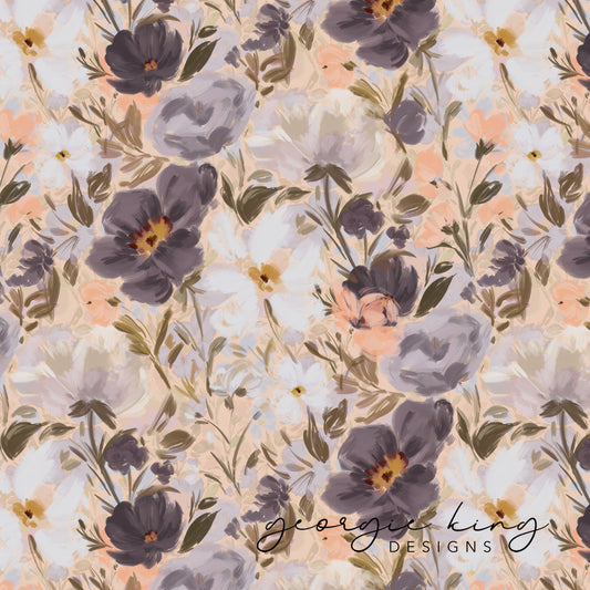 Vintage floral repeatable pattern tile