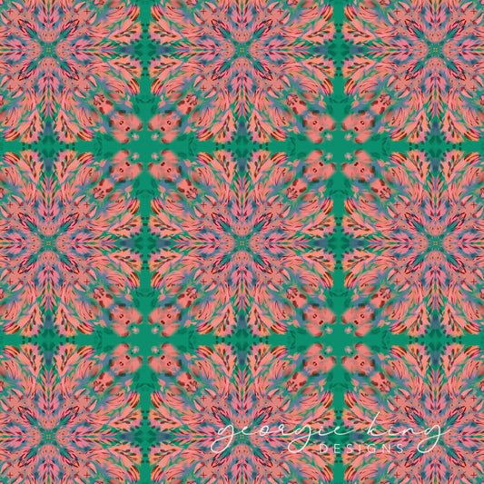 Green abstract pattern design tile