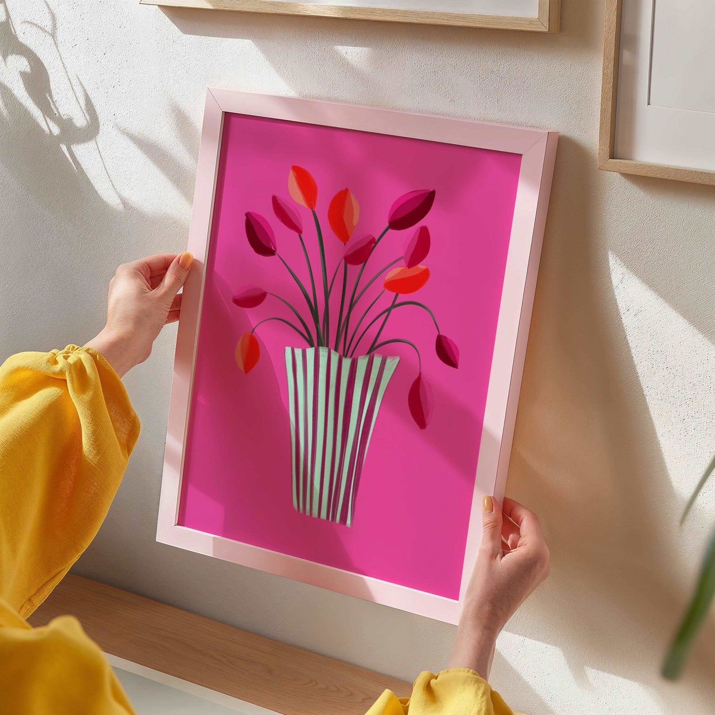 Abstract tulips wall art print