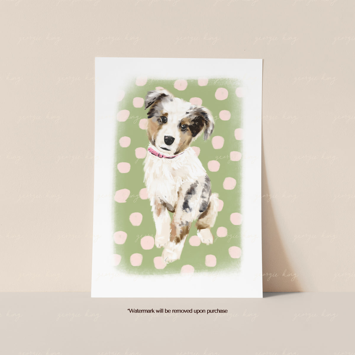 Australian Shepherd Dog Print