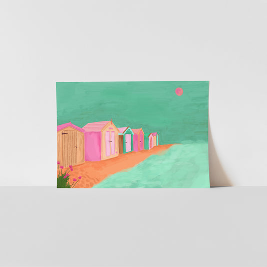 Beach Huts / Coastal Art Print