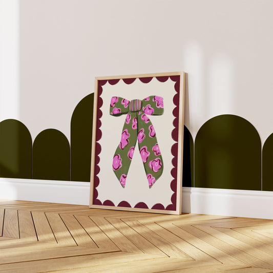 Floral Bow / Kids Art Print