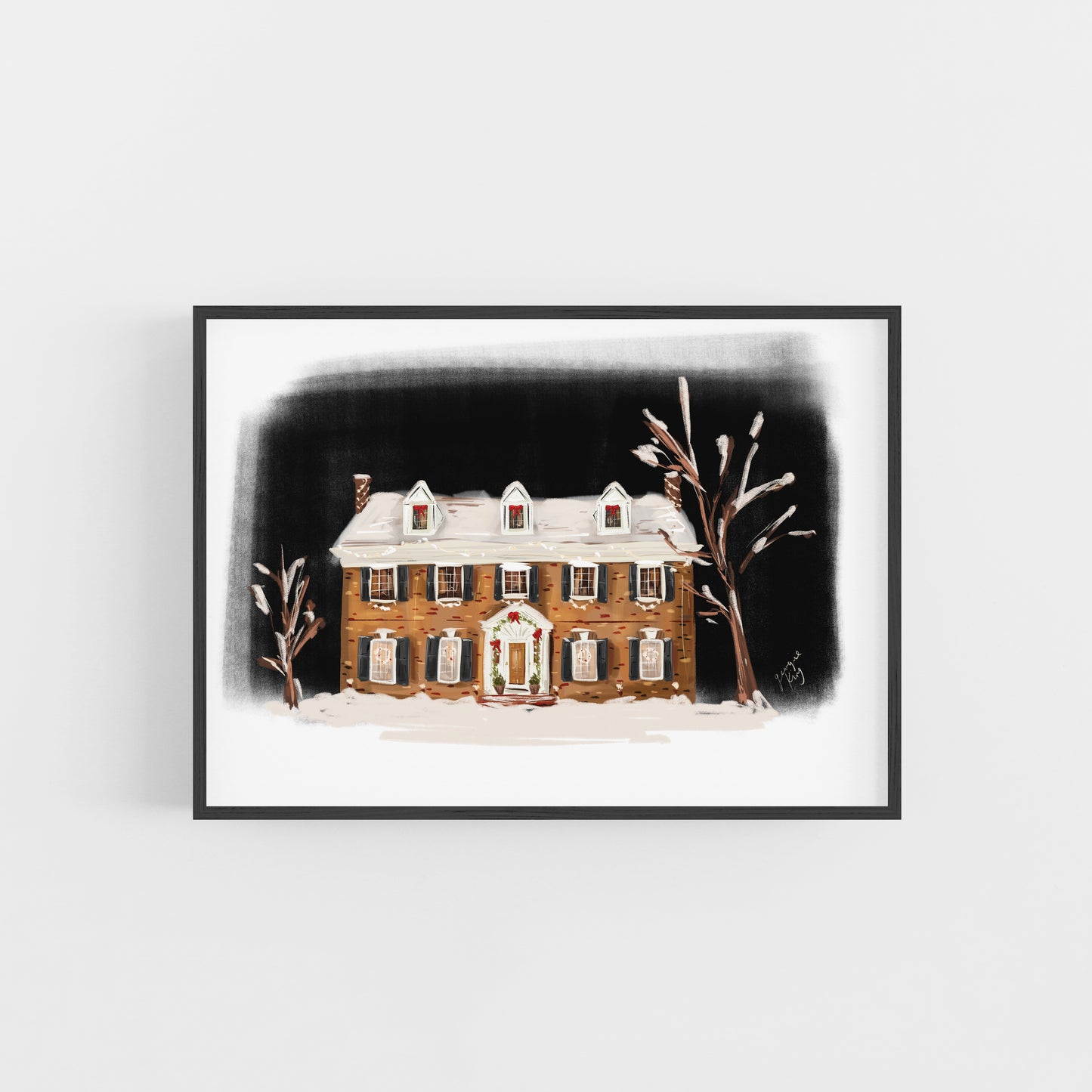 Home Alone House / Winter Art Print