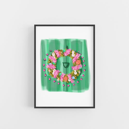 Decorated Wreath / Winter Art Print