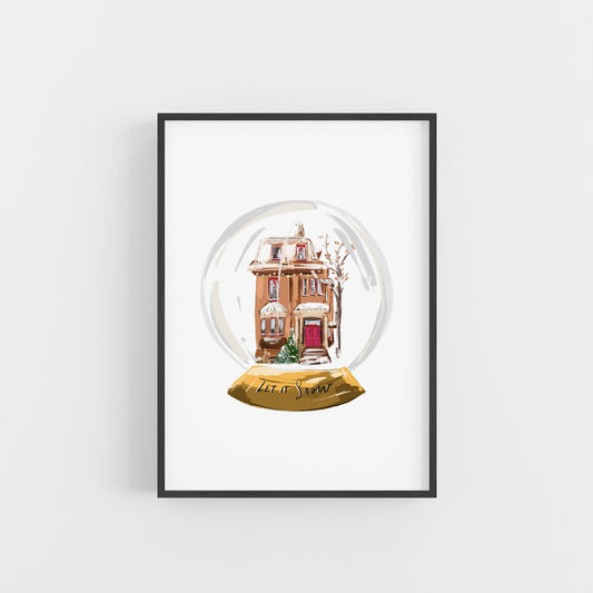 Snow Globe / Winter Art Print