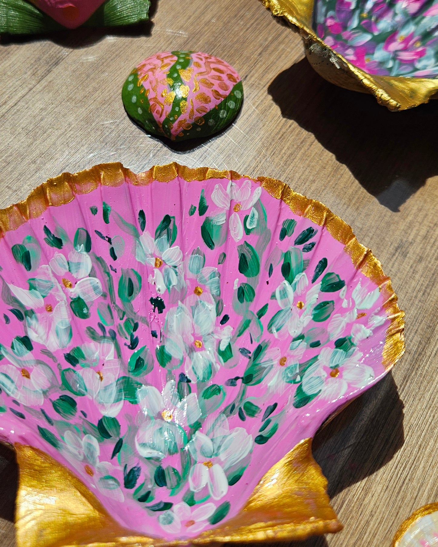 Hand Painted Shells on Canvas