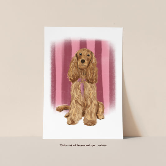 Brown Spaniel Dog Print