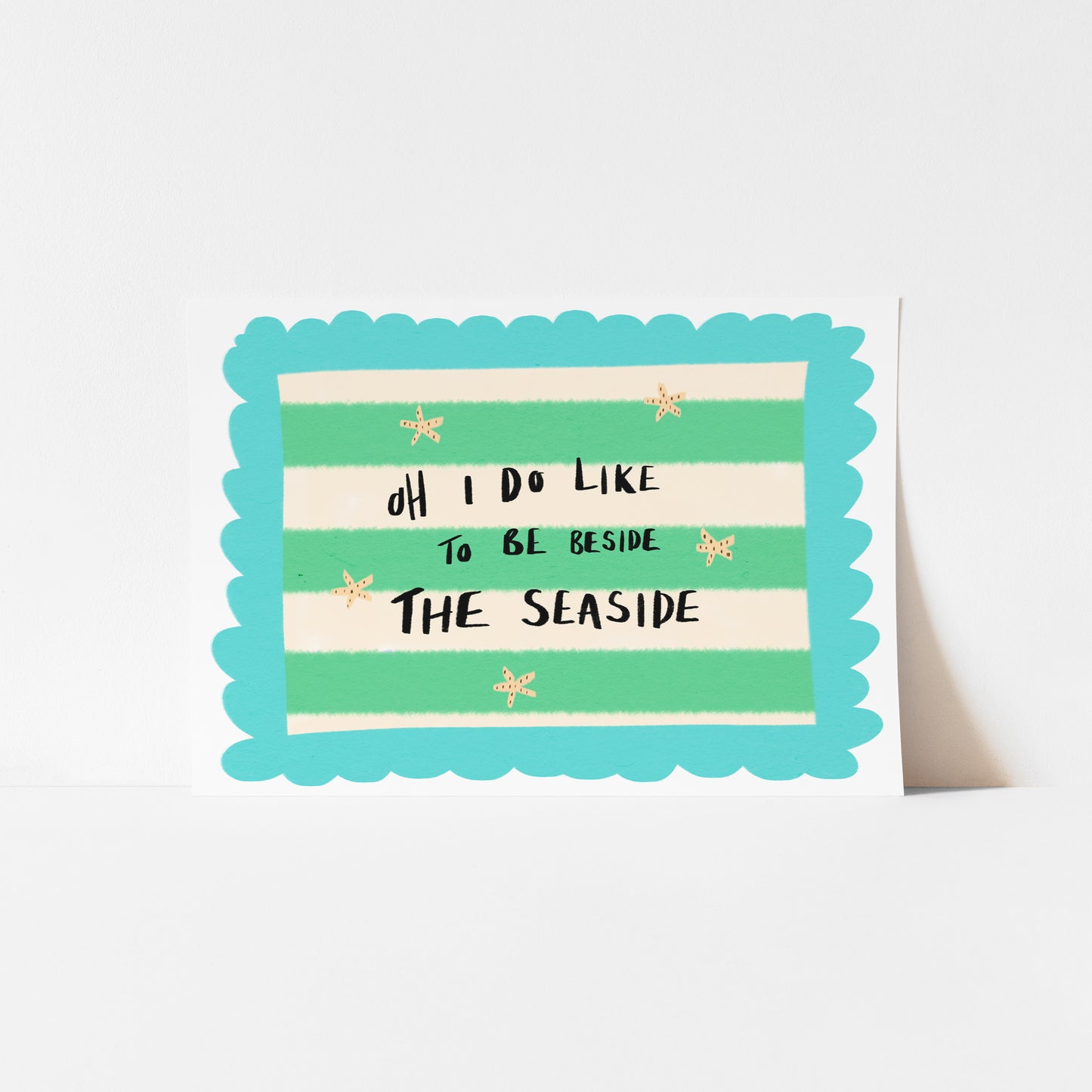 Beside the Seaside Quote / Coastal Art Print