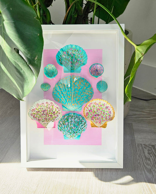 Hand Painted Shells - Coastal Pink