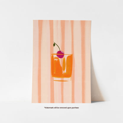 Cocktail Glass Print