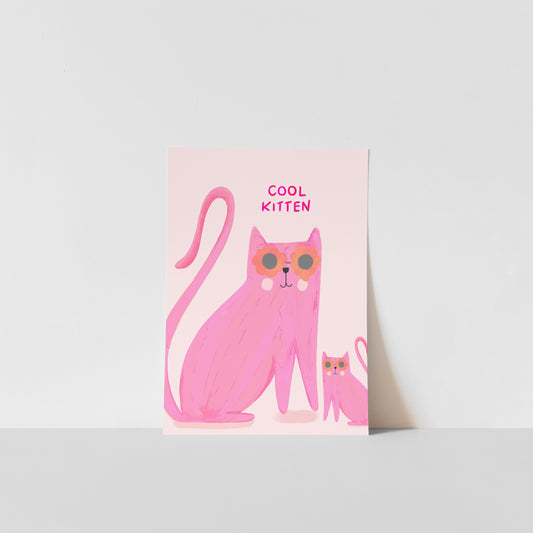 Cool Kitten /  Kids Art Print