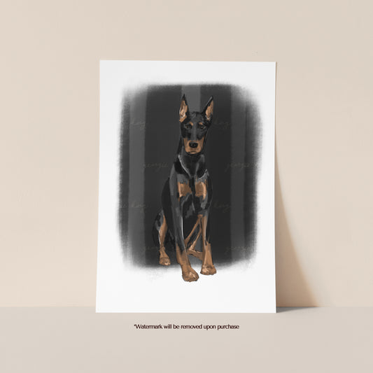 Doberman Dog Print
