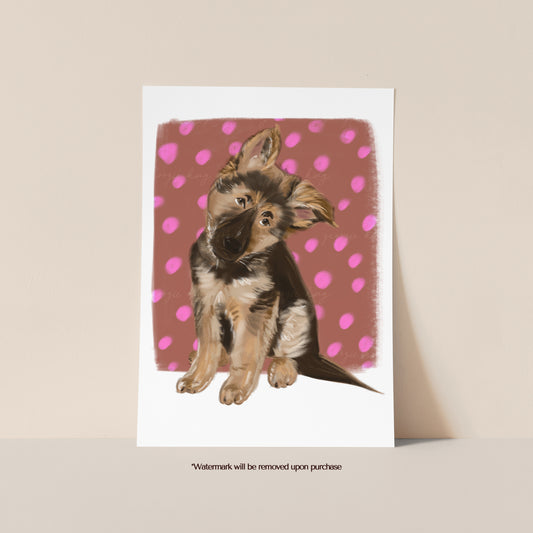 German Shepherd Dog Print