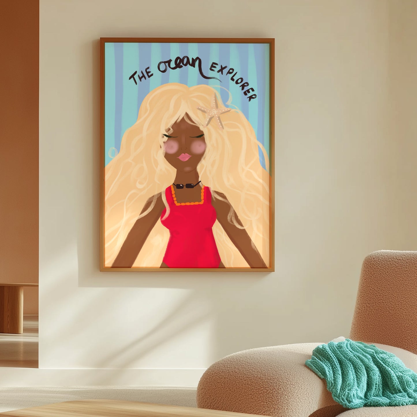 Customisable Ocean Explorer artwork with beachy vibes.