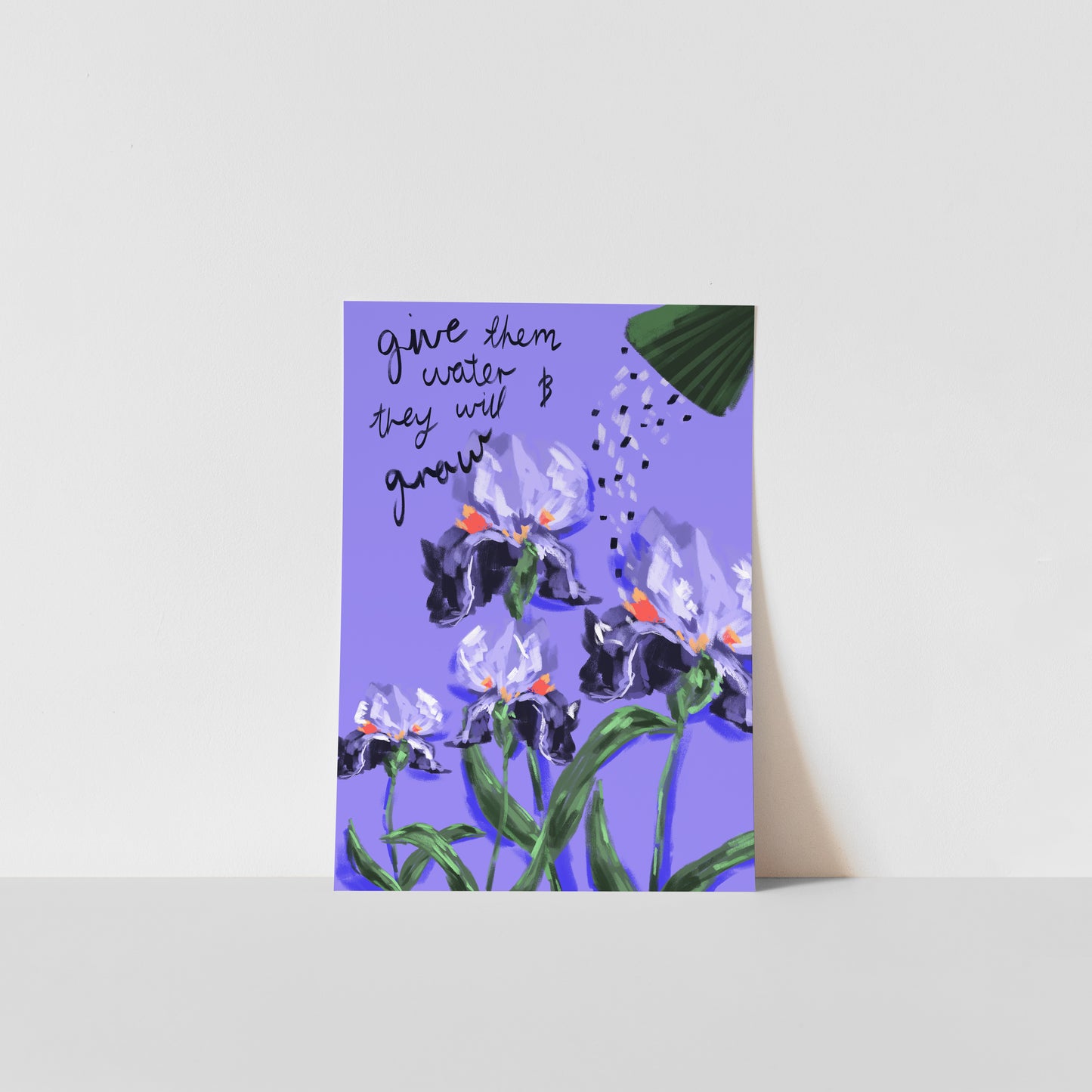 Bright Purple Iris / Floral Art Print