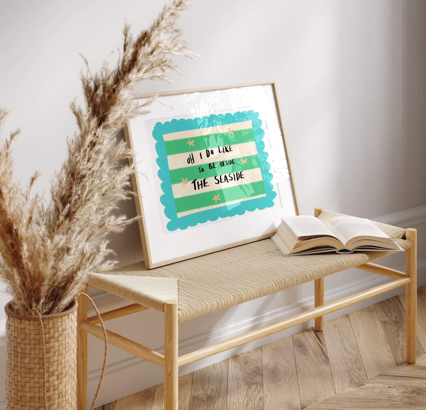 Beside the Seaside Quote / Coastal Art Print