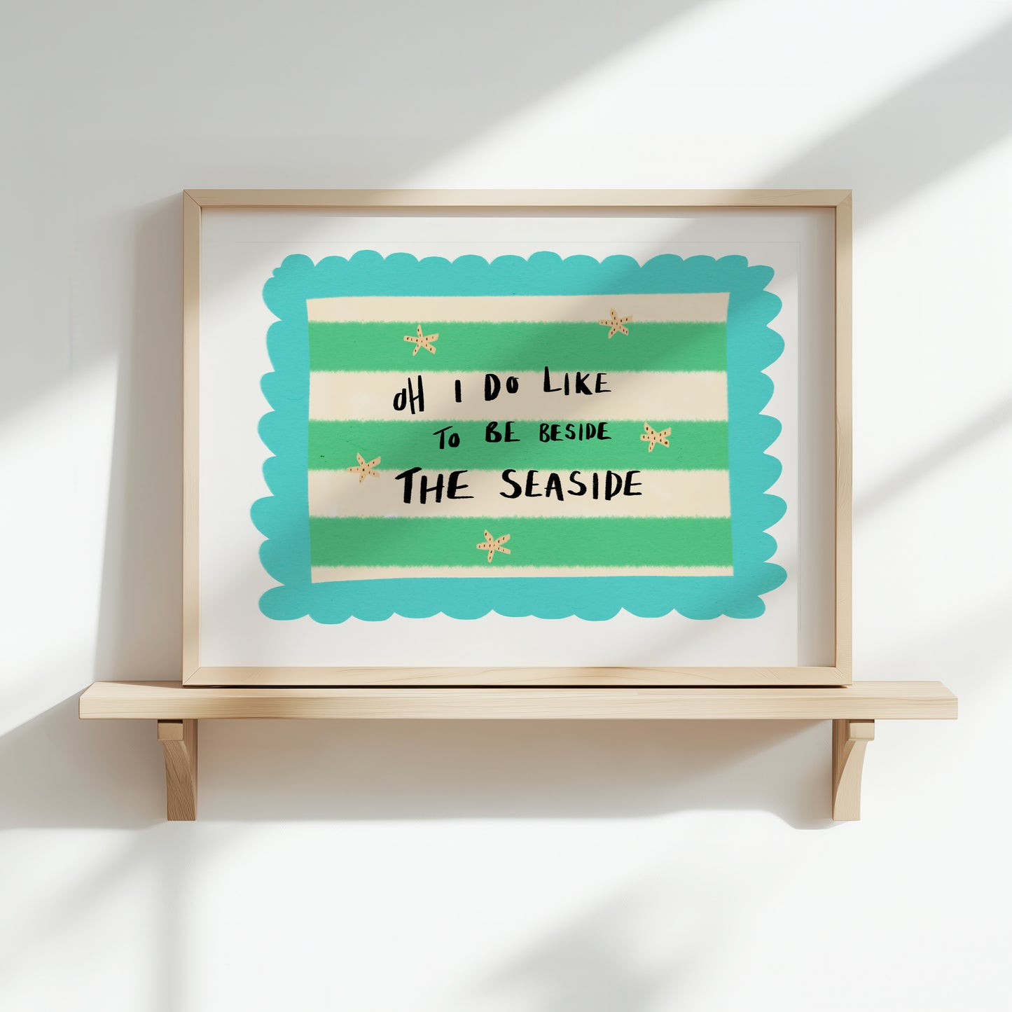 Beside the Seaside Quote / Coastal Art Print