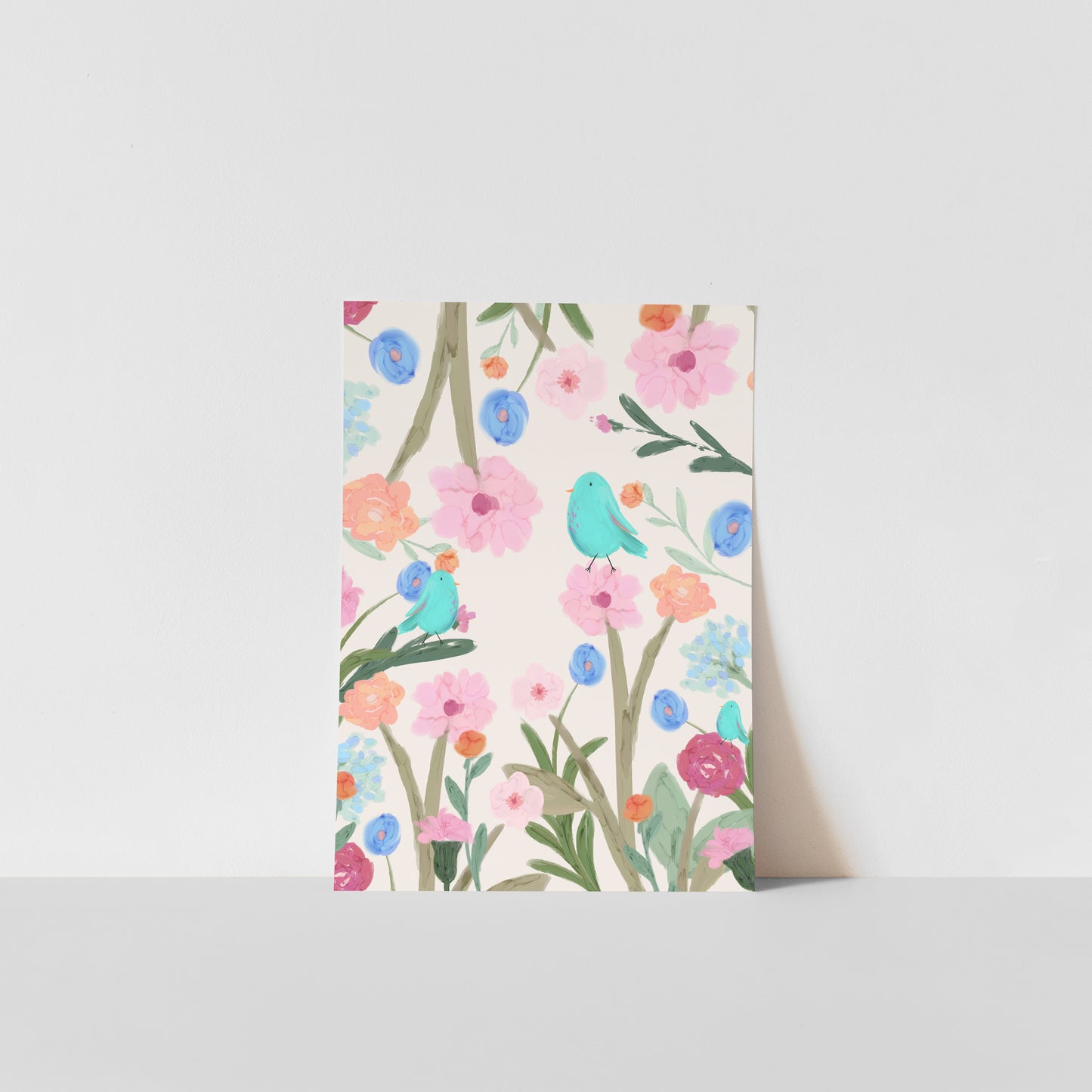 Three Little Birds / Kids Art Print