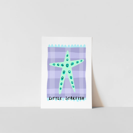 Little Starfish in Purple / Kids Art Print