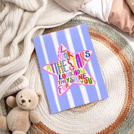 NEW Look At The Stars / Kids Art Print