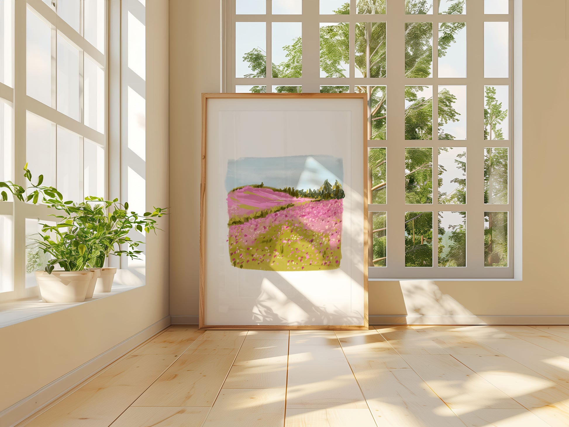 Botanical art for soft, feminine interiors