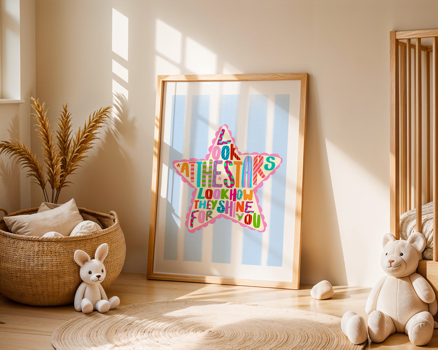 Look At The Stars / Kids Art Print