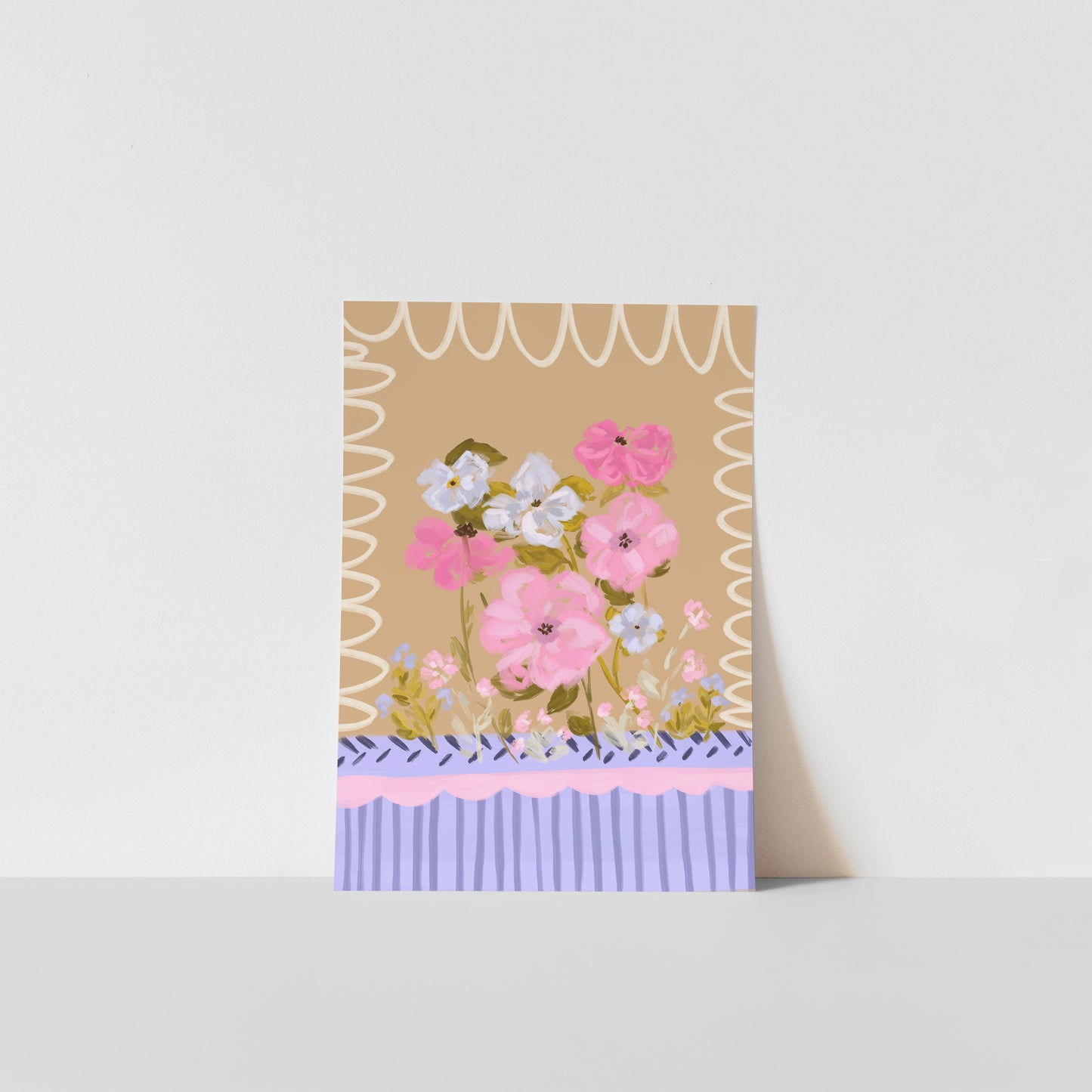 Pastel Flowers / Floral Art Print