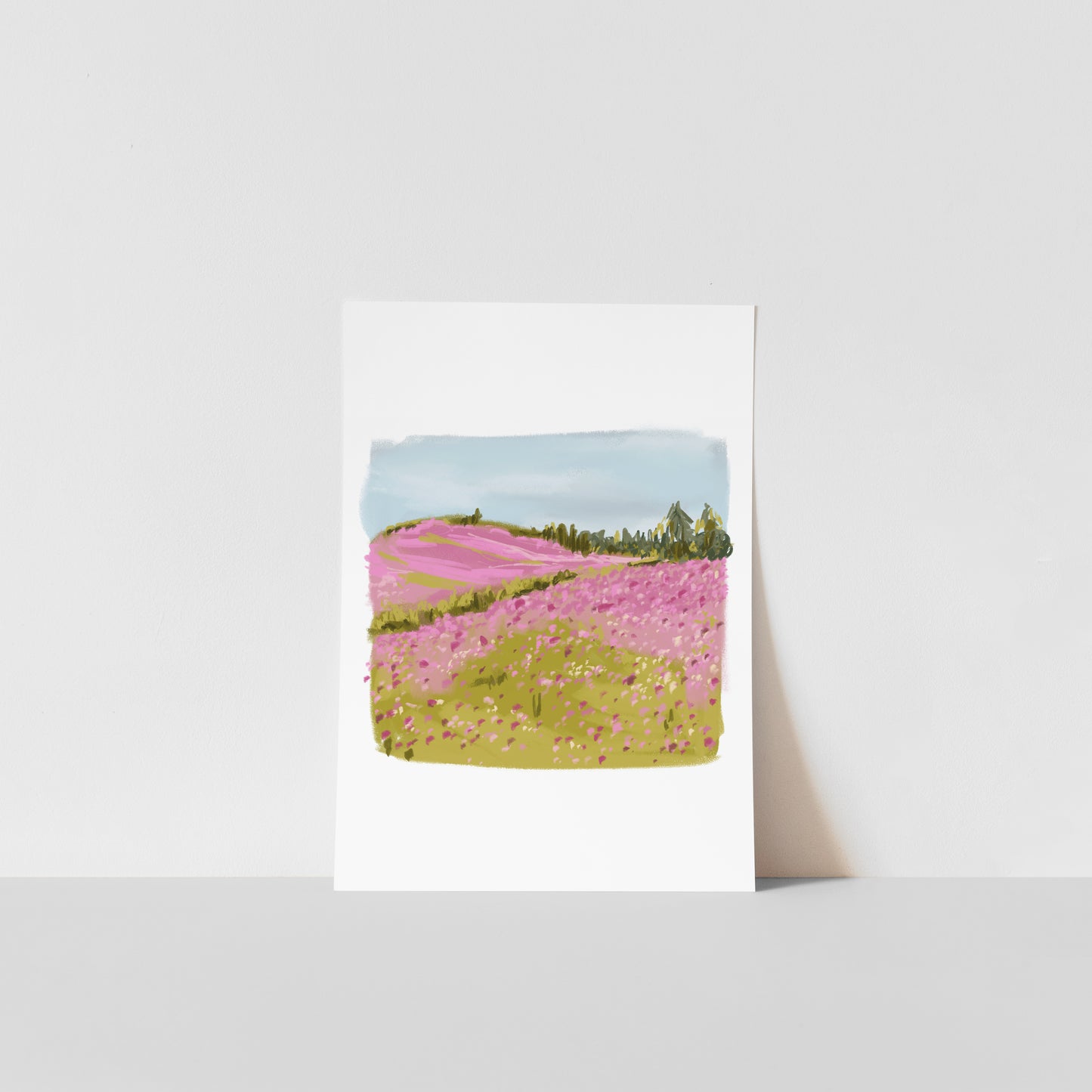 Pink Meadows / Nature Art Print
