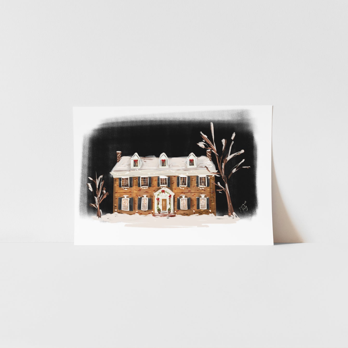 Home Alone House / Winter Art Print