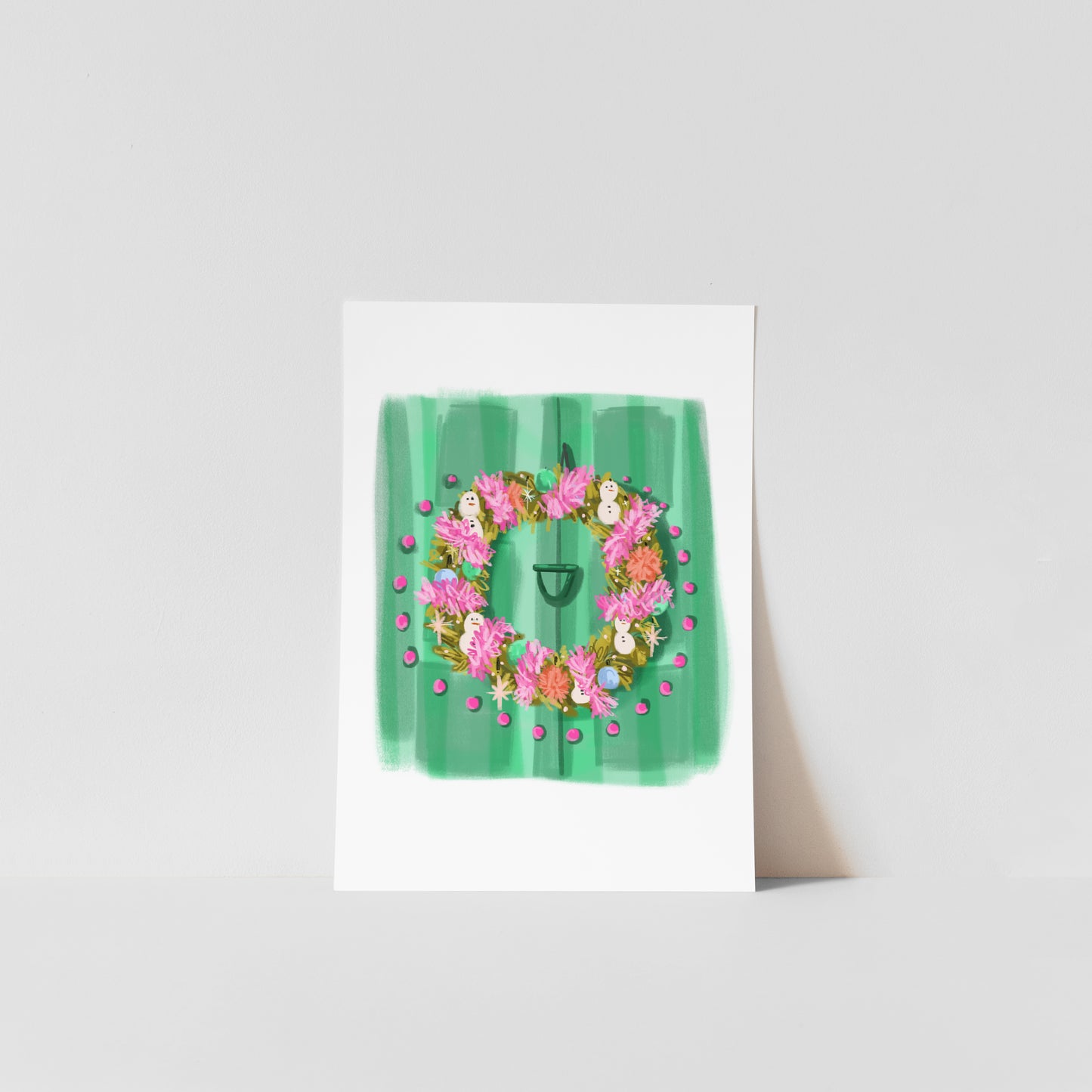 Decorated Wreath / Winter Art Print