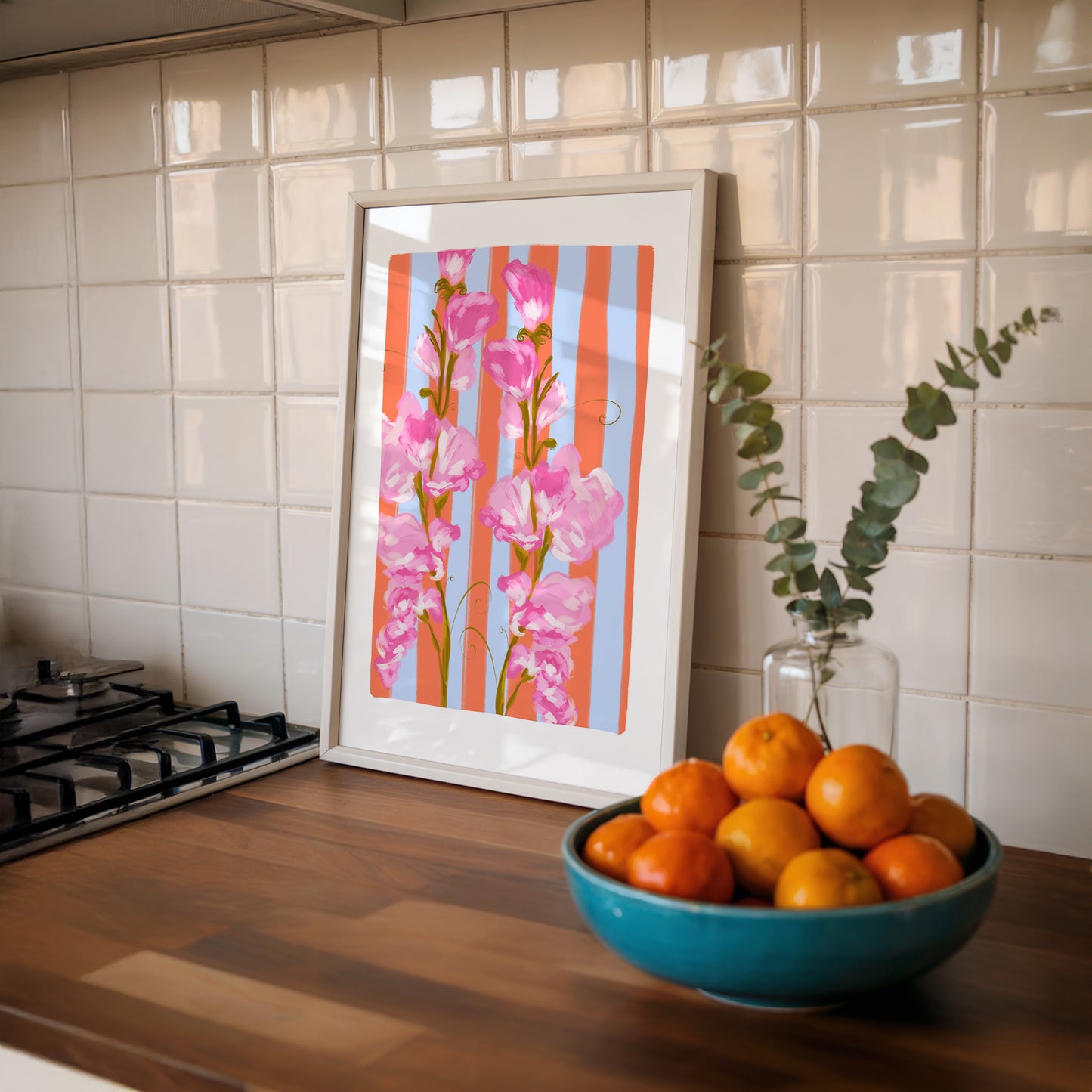 April Birth Flower / Floral Art Print