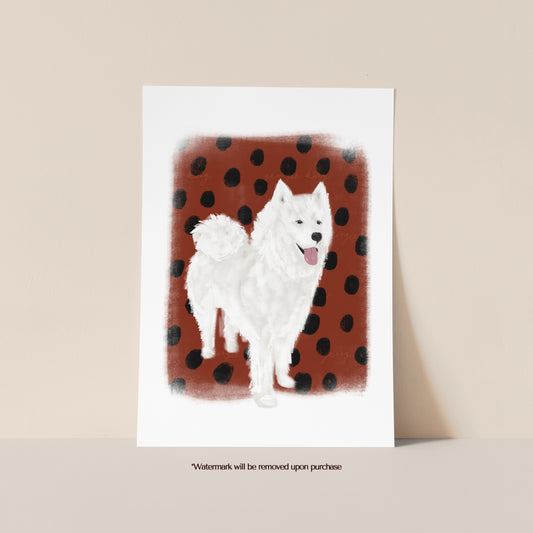 Samoyed Dog Print