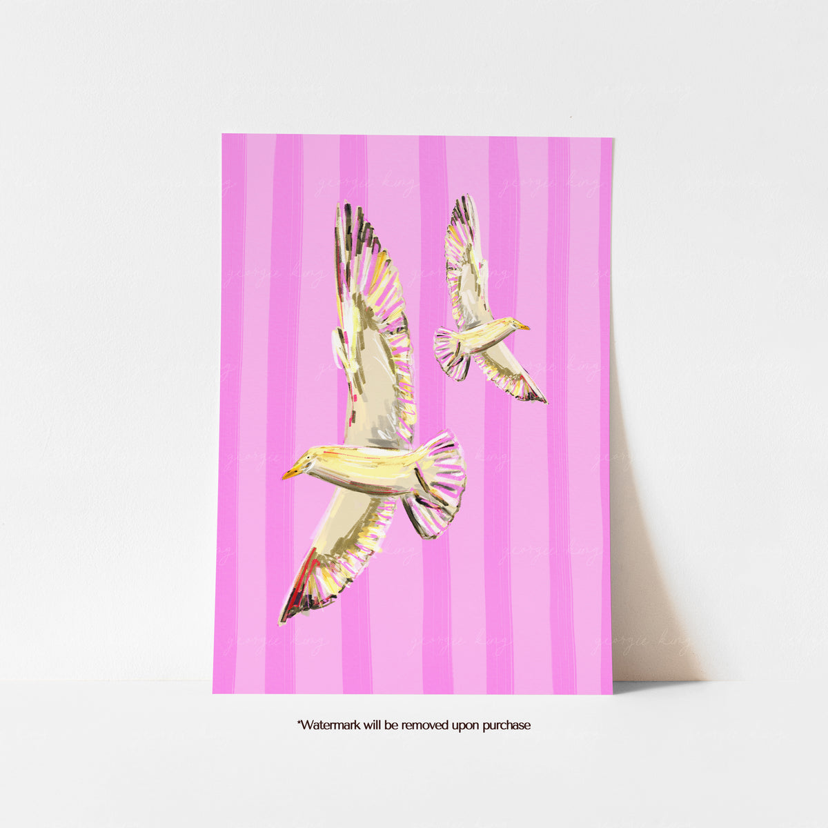 Seagulls in Flight Print