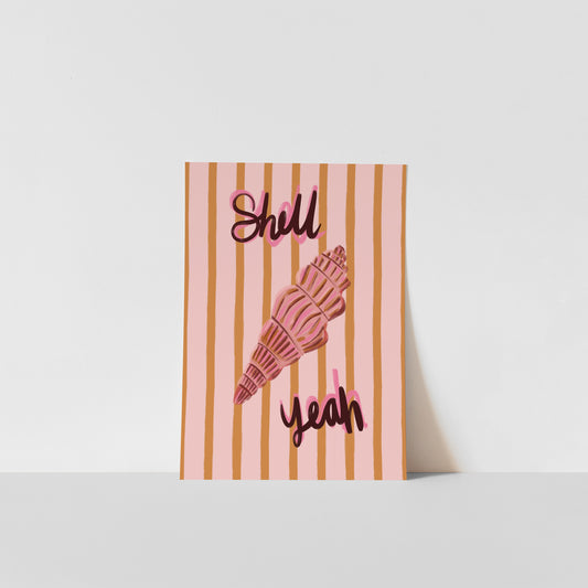 Seashell 2 "Shell Yeah" / Kids Art Print