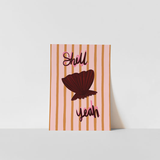 Seashell 3 "Shell Yeah" / Kids Art Print