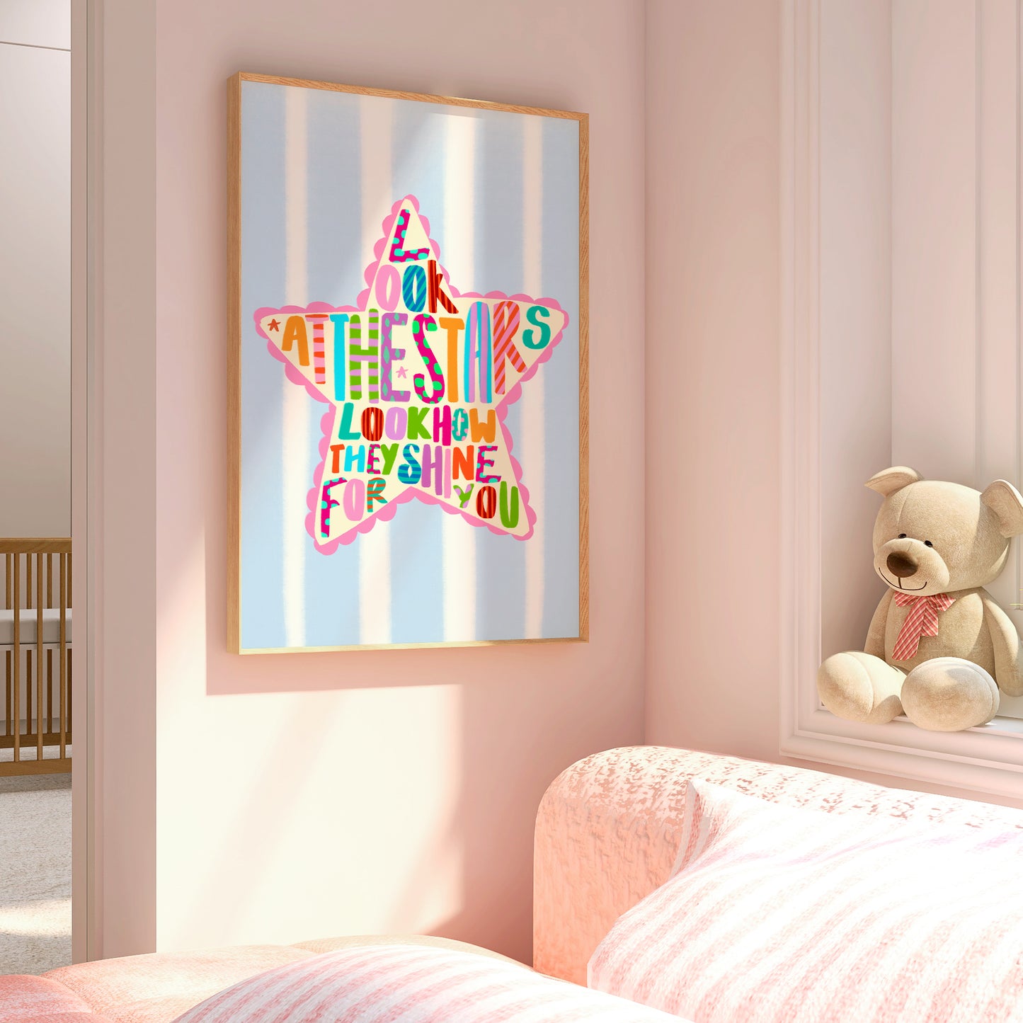 Look At The Stars / Kids Art Print