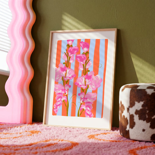 April Birth Flower / Floral Art Print