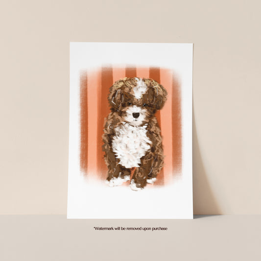 Toy Poodle Dog Print