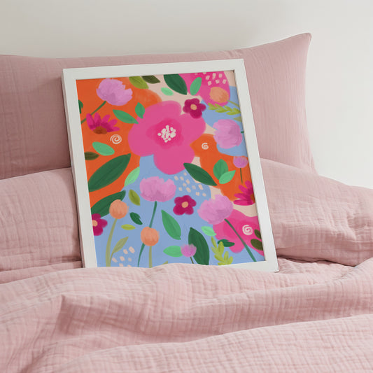 Abstract Flowers / Floral Art Print