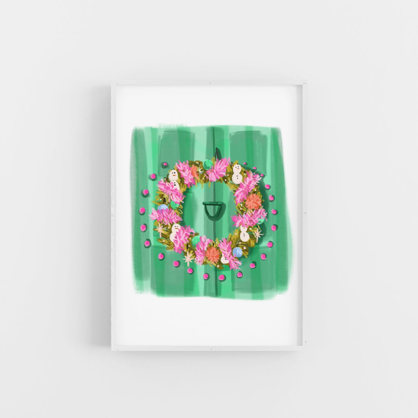 Decorated Wreath / Winter Art Print