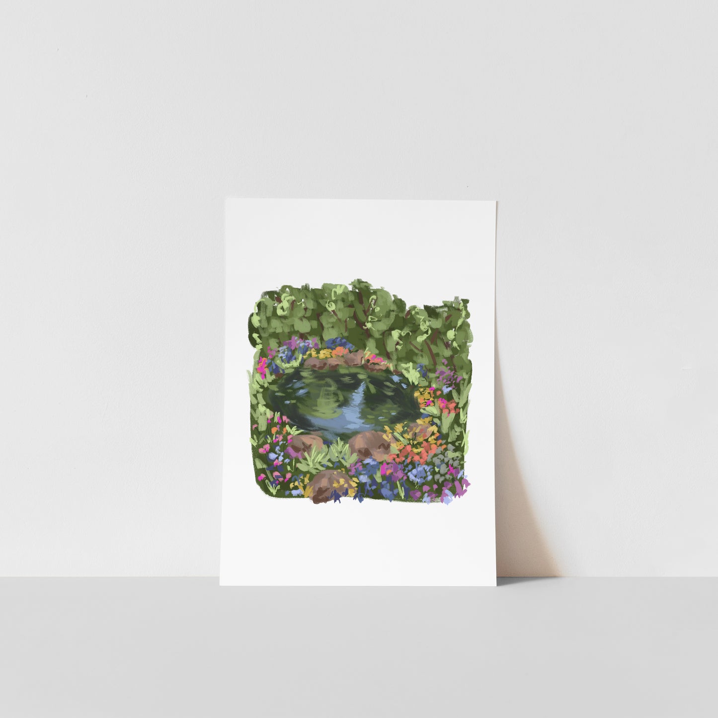Wildflower Pond / Nature Art Print